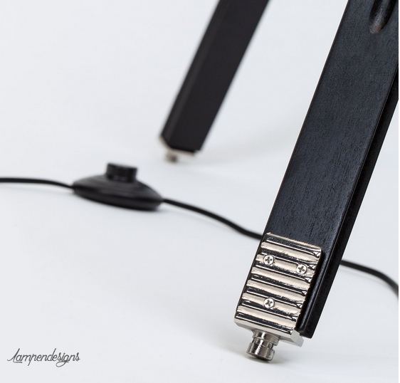 Tripad Projektor Lampe Holzgestell Chrome