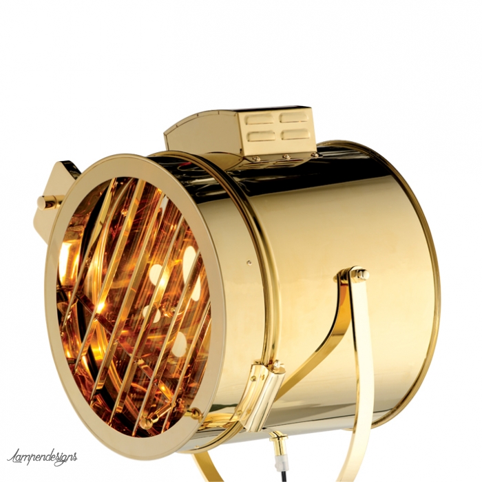 Tripad Projektor Lampe Marine Stil Gold