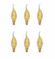 Edison Light Bulb candle 6 pieces,