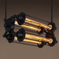 Pendant lamp Domus square 4 bulbs